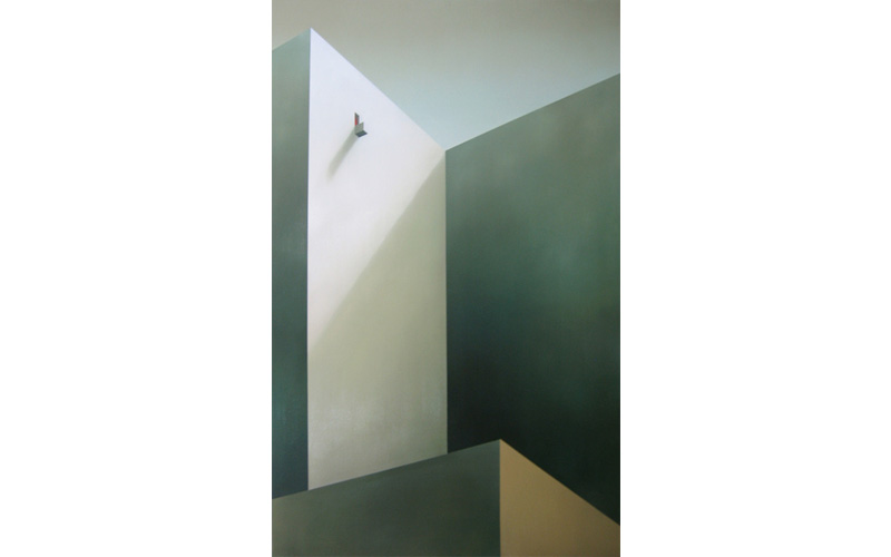 Habitación roja III. 180x114cm. Pintura ciudad